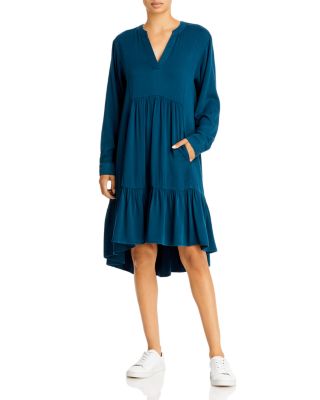 sachin and babi light blue dress Sundays Alessia Empire Waist Long Sleeve High/Low Hem Dress