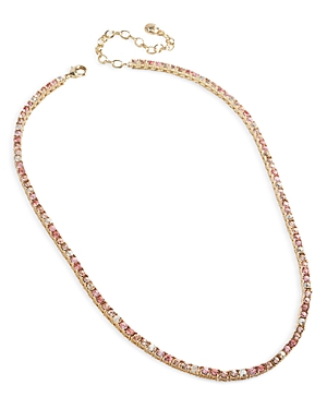 Baublebar Bennett Crystal Tennis Necklace, 16 In Pink Ombre