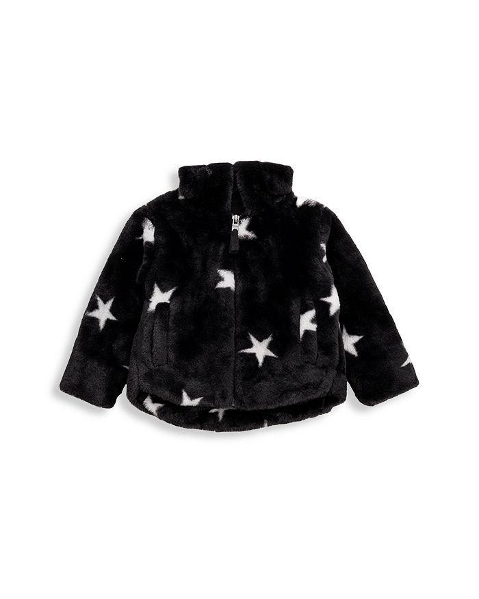 Faux fur star jacket top