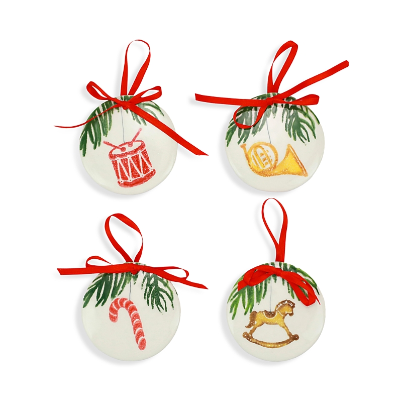 Vietri Nutcrackers Assorted Ornaments, Set Of 4 In Multi
