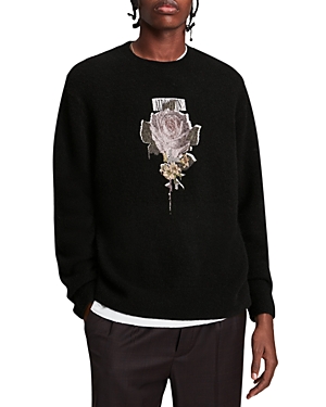 Allsaints Flower Graphic Crewneck Sweater