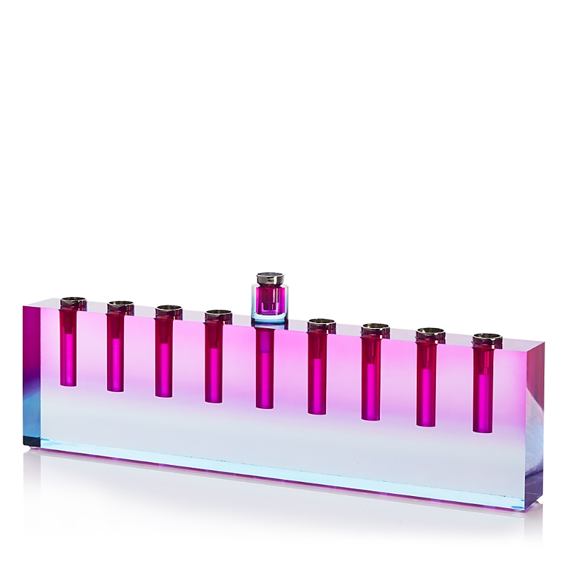 Apeloig Collection Menorah / Flower Vase - Exclusive In Pink/baby Blue