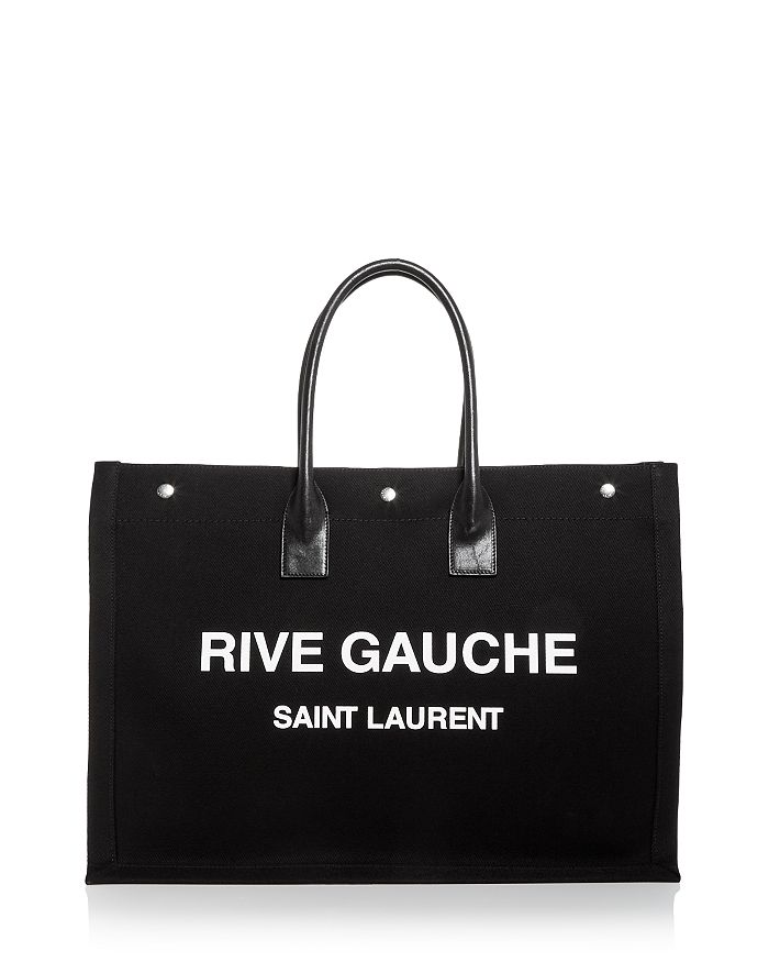 Saint Laurent Rive Gauche Linen Canvas Tote | Bloomingdale's