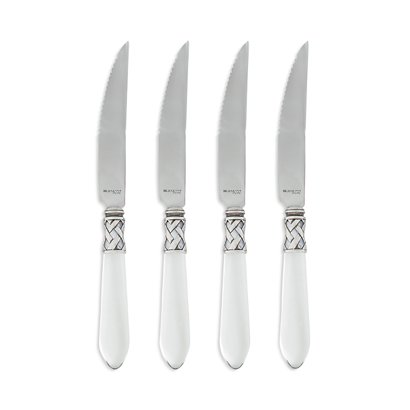 Vietri Aladdin Antique Steak Knives, Set Of 4 In Antique Clear