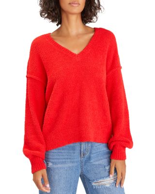 red sweater top