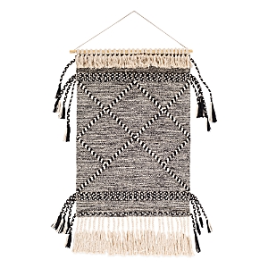 Shop Surya Zanafi Tassels Wall Hanging In Black/cream