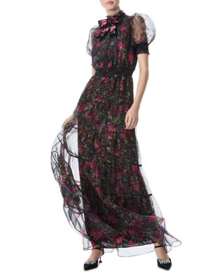 Alice and Olivia - Coletta Floral Tulle Gown