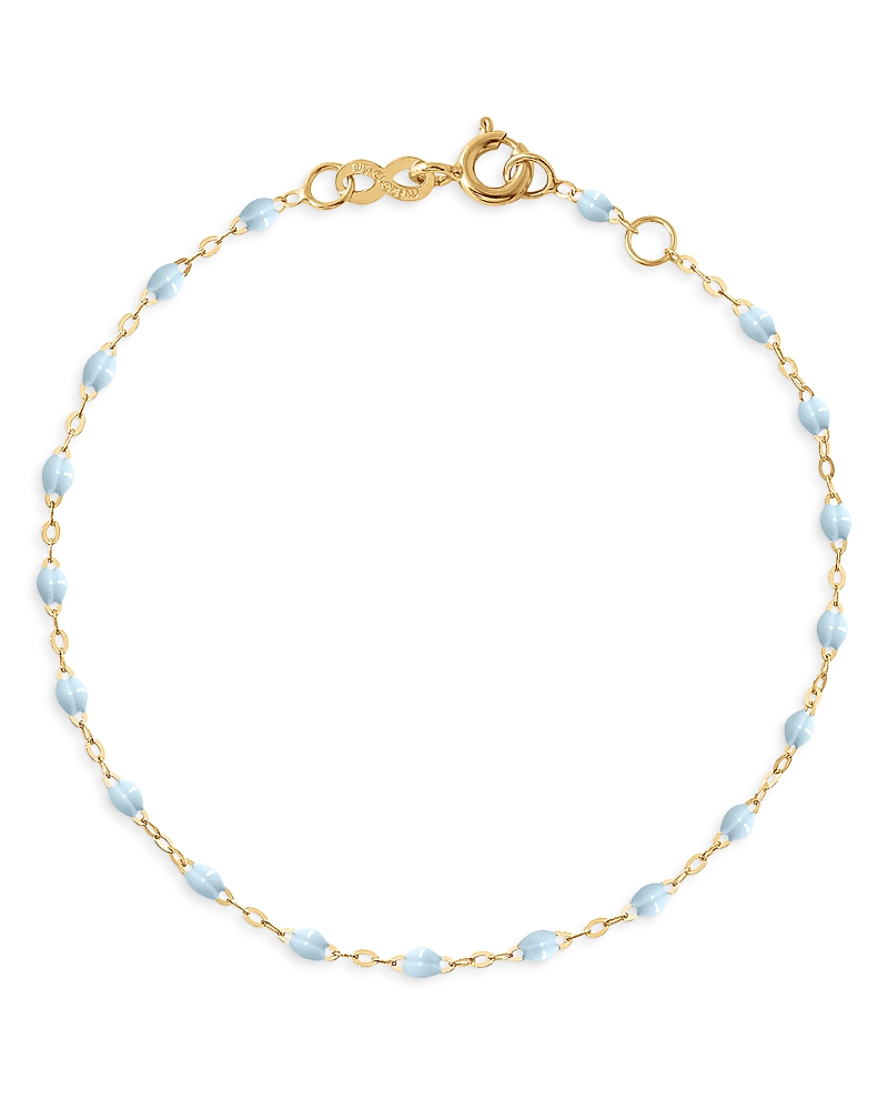 Gigi Clozeau 18k Yellow Gold Classic Gigi Resin Bracelet In Baby Blue