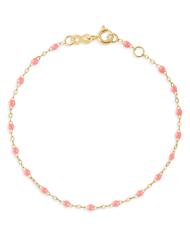 Gigi Clozeau 18k Yellow Gold Classic Gigi Resin Bracelet In Fuschia