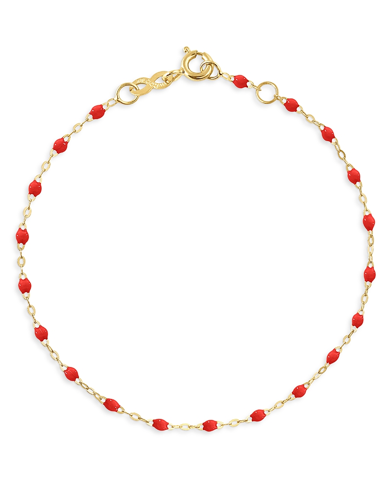 Gigi Clozeau 18k Yellow Gold Classic Gigi Resin Bracelet In Poppy