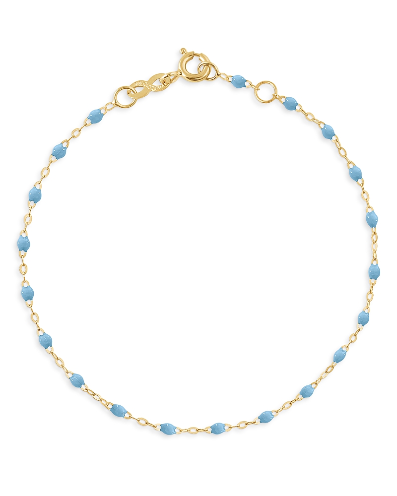 Gigi Clozeau 18k Yellow Gold Classic Gigi Resin Bracelet In Turquiose