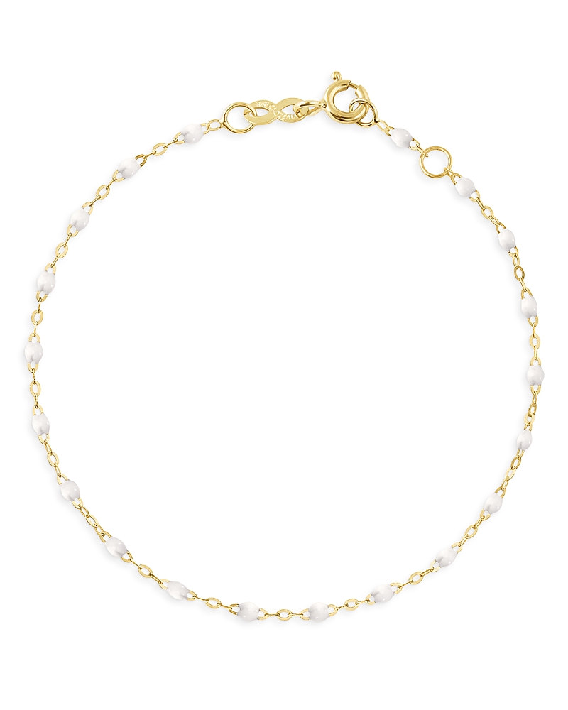 Gigi Clozeau 18k Yellow Gold Classic Gigi Resin Bracelet In White