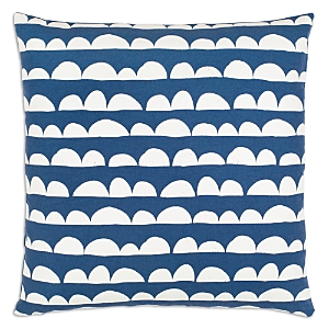 Surya Lachen Abstract Stripes Decorative Pillow, 20 X 20 In Dark Blue/cream