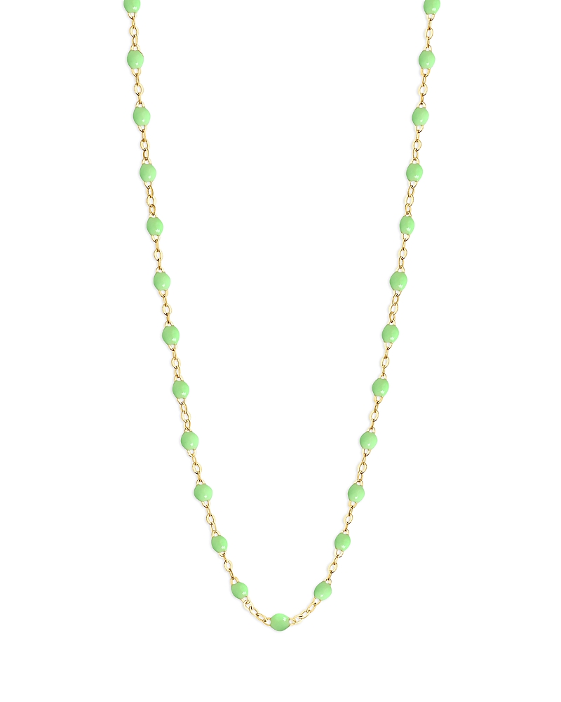 Gigi Clozeau 18k Yellow Gold Classic Gigi Resin Bead Collar Necklace, 16.5 In Anis