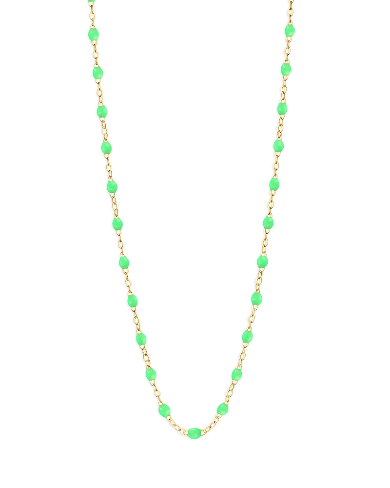 Gigi Clozeau 18k Yellow Gold Classic Gigi Resin Bead Collar Necklace, 16.5 In Neon