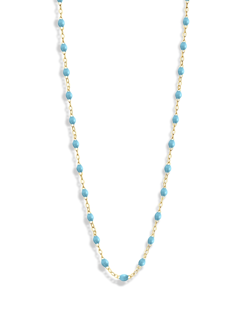 Gigi Clozeau 18k Yellow Gold Classic Gigi Resin Bead Collar Necklace, 16.5 In Turquoise