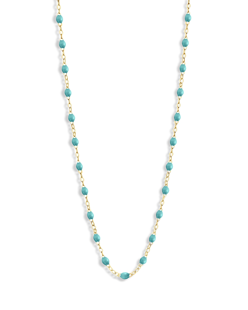Gigi Clozeau 18k Yellow Gold Classic Gigi Resin Bead Collar Necklace, 16.5 In Turquoise Green
