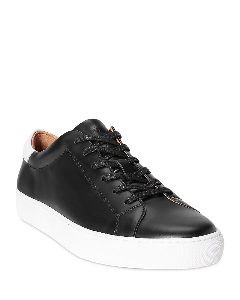 Polo Ralph Lauren Men's Jermain Leather Sneakers In Black