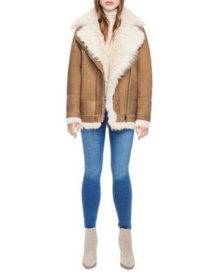 shearling lined jacket womens