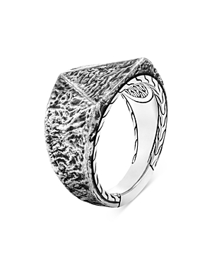 John Hardy Men's Sterling Silver Classic Chain Reticulated Tiga Ring In Silver