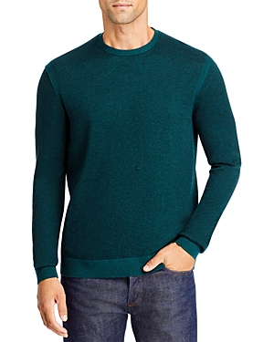 John Varvatos Star Usa Birdseye Crewneck Sweater In Juniper