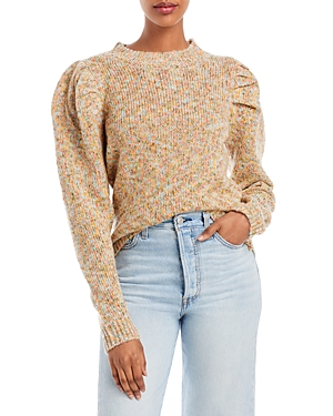 Aqua Marled Puff Sleeve Sweater - 100% Exclusive