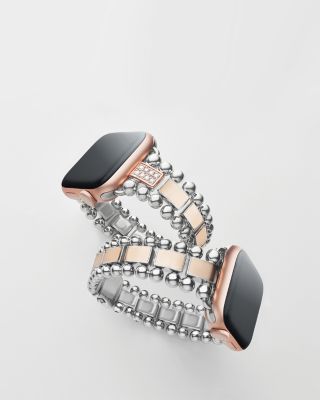 Smart Caviar 18K Rose Gold & Sterling Silver Single Diamond Apple™ Watch Bracelet, 38-44mm