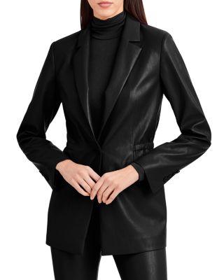 BCBGMAXAZRIA Faux Leather Blazer Bloomingdale s