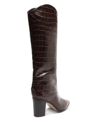 Women's Maryana Embossed Block Heel Tall Boots