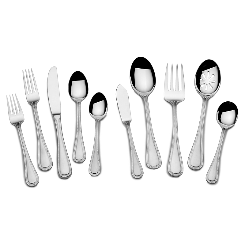Towle Beaded 45 Pc Flatware Set In Silver