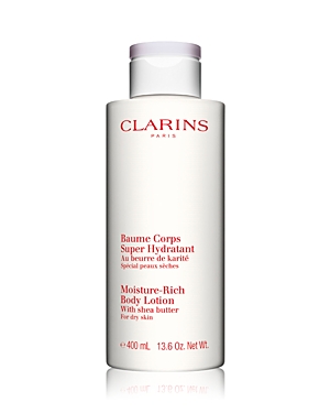 CLARINS MOISTURE RICH BODY LOTION LUXURY SIZE LIMITED EDITION 13.6 OZ.,045816