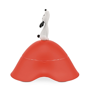 Shop Alessi Lula Dog Bowl With Lid In Red Orange