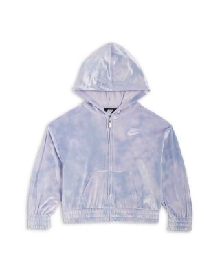 Nike - Girls' Tie Dye Velour Zip Hoodie - Little Kid