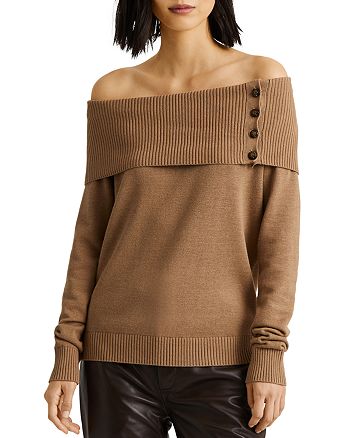 Ralph Lauren Off-the-Shoulder Sweater | Bloomingdale's