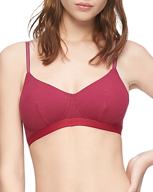 CALVIN KLEIN PURE RIBBED LIGHTLY LINED BRALETTE,QF6439