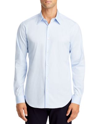 Theory Sylvain Good Cotton Slim Fit Button Down Shirt In Olympic
