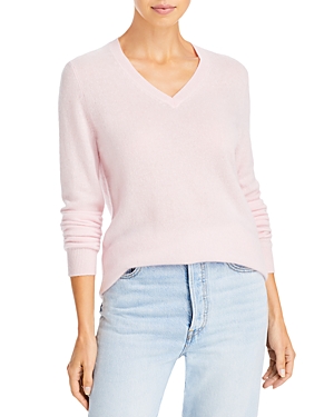 C By Bloomingdale's V Neck Cashmere Sweater - 100% Exclusive In Cloud Rose
