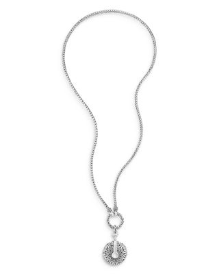 Sterling Silver Classic Chain Disc Amulet Pendant Necklace, 18"