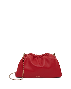 Mansur Gavriel Chain Mini Cloud Leather Clutch In Flamma