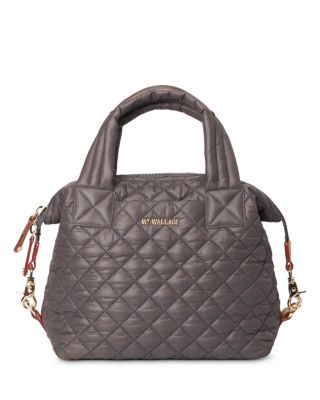 Small Quilted Nylon Sutton Deluxe Top Handle Bag 