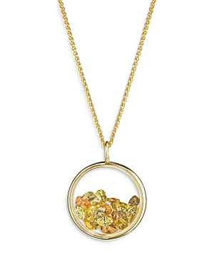 Malka Mixed Natural Fancy Colored Fluorescent Diamond Pendant Necklace in 18K Yellow Gold, 2.0 ct. t.w. - 100% Exclusive