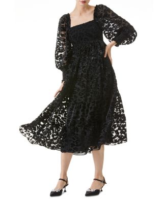 Alice and Olivia - Rowen Leopard Tiered Midi Dress