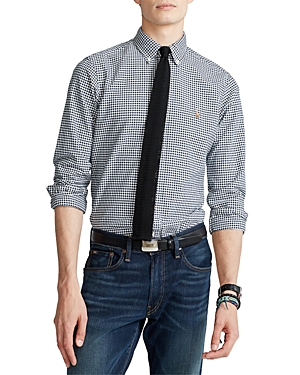 Polo Ralph Lauren Classic Fit Plaid Oxford Shirt In Black