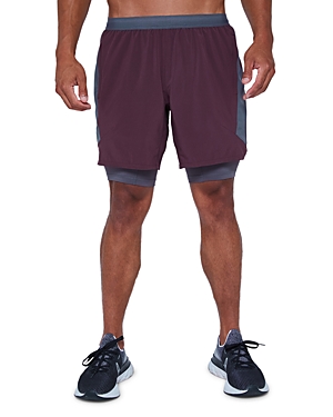 Fourlaps Command Athletic Shorts In Fudge/charcoal