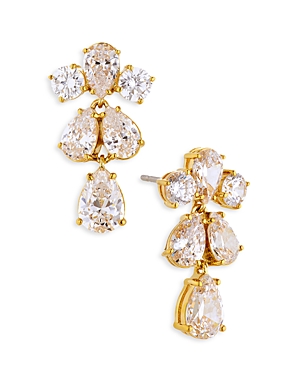 NADRI SOCIAL LIGHTS CUBIC ZIRCONIA MINI CHANDELIER EARRINGS,AO40319GCZ