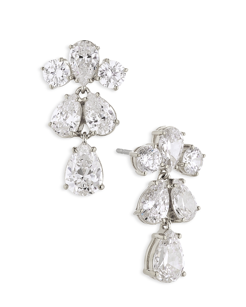 Nadri Social Lights Cubic Zirconia Mini Chandelier Earrings