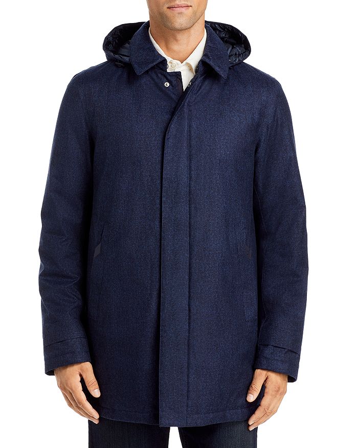 Herno Micro Herringbone Regular Fit City Trench Coat Bloomingdale s