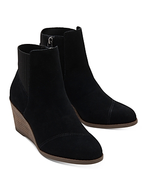Toms Women's Wedge Heel Booties In Black