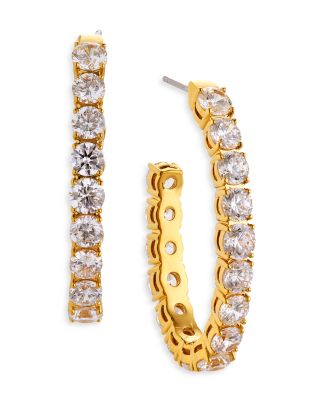 Nadri - Social Lights Cubic Zirconia Open Hoop Earrings