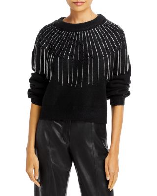 black fringe sweater
